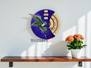 Laser Cut Wall Hanging Perpetual Calendar Template