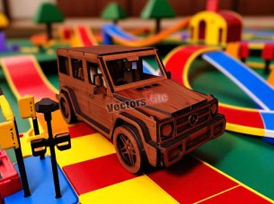 Laser Cut Wooden Mercedes Benz G Class SUV 3D Model Kit