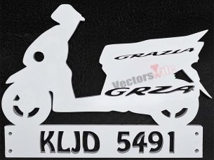 Laser Cut Scooter Shaped Acrylic Keychain Design
