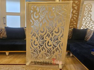 Laser Cut Privacy Screen Jali Pattern Design