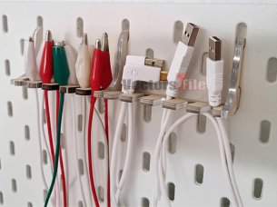 Pegboard Laser Cut Acrylic Cable Organizer Template