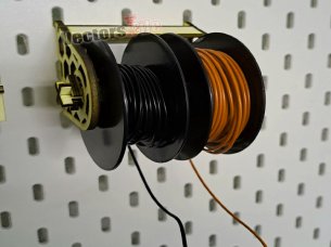 Laser Cut Wooden Pegboard Mounted Spool Holder
