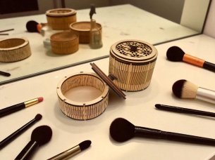 Laser Cut Round Living Hinge Jewelry Gift Box Template