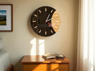 Laser Cut Modern Wall Clock Design for Room Wall Decor Idea