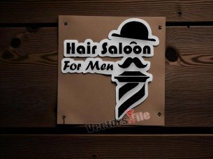 Laser Cut Hair Salon for Men Barber Shop Parlors Wall Art Sticker Salons Decoration
