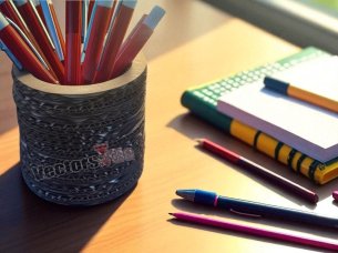 Laser Cut Cardboard DIY Pen Holder Design Ideas