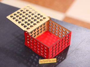 Laser Cut Square Shape Jewelry Box Chocolate Gift Box Design