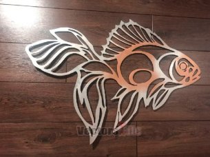 Laser Cut Goldfish Wall Art Decor Idea