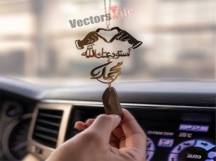 Laser Cut Acrylic Pendant Car Hanging Decoration Accessory
