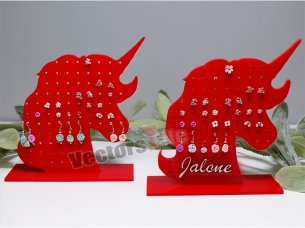 laser Cut Acrylic Unicorn Earring Stand Template