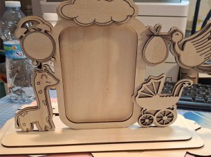 Laser Cut Photo Frame with Stand for Kids