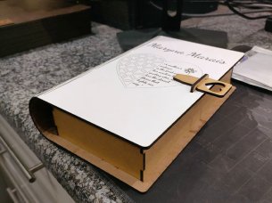 Laser Cut Wooden Book Gift Box Design
