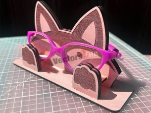Laser Cut Wooden Fox Glasses Holder