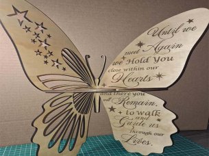 Laser Cut Butterfly Shape Corner Shelf Design