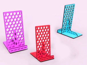 Laser Cut Wooden Table Mobile Phone Holder Stand