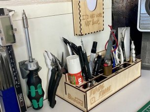 Laser Cut Custom Wooden Tool Organizer