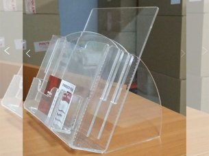 Laser Cut Acrylic Brochure Holder Desk Display Organizer