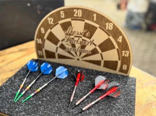 Laser Cut Personalised Darts Game Stand Template