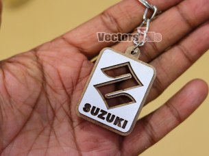 Laser Cut Suzuki Automotive Keyring Template