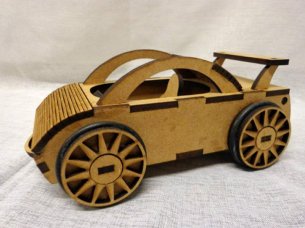 Mini Sports Car 3D Puzzle Laser Cut Wooden Model Craft Kit