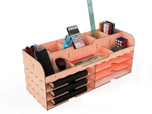 Laser Cut Stationeries Office Organizer Storage Partition Design