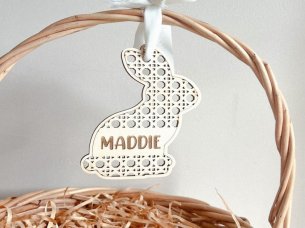 Laser Cut Bunny Easter Gift Decor Tag