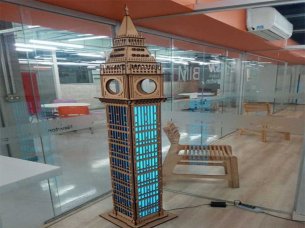 Laser Cut Big Ben London Tower 3D Wooden Model Kit