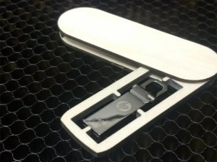 Laser Cut Wooden Flash Drive Case Template