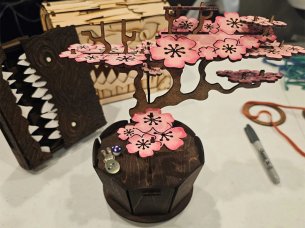 Rolife Sakura Bonsai Laser Cut 3D Wooden Puzzle Tree Model Kit