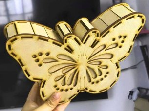 Laser Cut Butterfly Gift Box Design