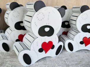 Laser Cut Teddy Bear Wedding and Birthday Gift Box Design