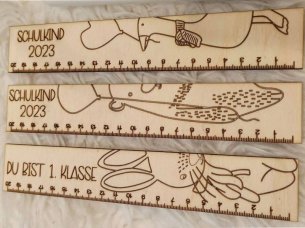 Laser Cut Wooden Custom Rulers Set Design Templates
