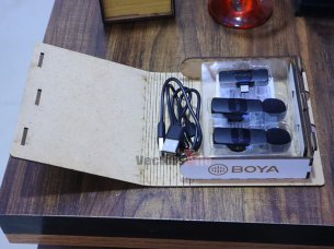 Laser Cut BOYA V20 Wireless Mic Case DIY Wooden Mic Box