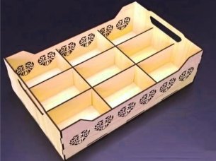 Laser Cut Compartments Serving Tray Template