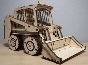 Laser Cut 3D Wooden Puzzle Excavator Toy Model Kit