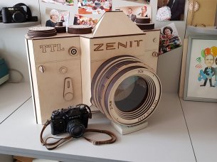 Laser Cut Zenit Branded 3D Puzzle Toy Camera Model Kit