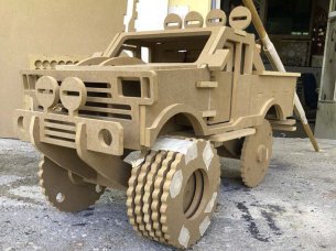 Laser Cut 3D Puzzle Monster Truck Toy Model Kit