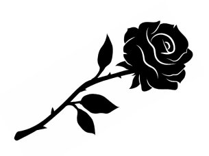 Rose Flower Silhouette for Laser Cutting Design