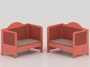 Laser Cut Miniature Dollhouse Crib Toy Model Furniture