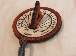 Laser Cut Sundial Wood Pendant Template