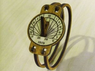 Laser Cut Wooden Sundial Bracelet Design