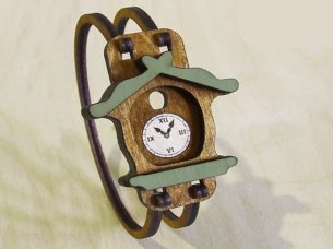 Laser Cut Wooden Sundial Clock Bracelet Design
