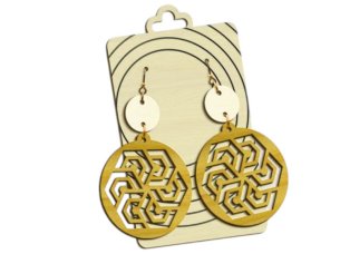 Laser Cut Round Fancy Earring Design