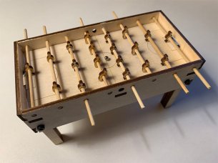 Laser Cut Foosball Miniature Tabletop Game 3D Puzzle Model