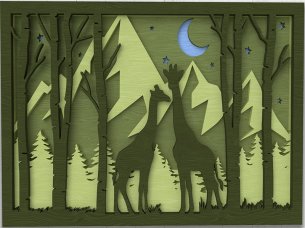 Laser Cut Naturespired Multilayer Wall Art Frame Design