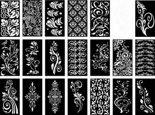 Laser Cutting Decorative Floral Jali Pattern Design
