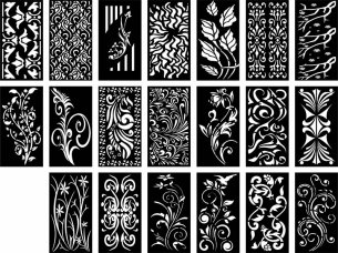Laser Cut Decorative Grill Pattern Design Set