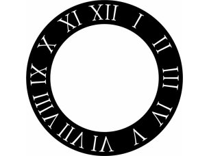 Laser Cut Roman Pattern Template for Round Clock