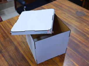 Laser Cut Wooden Packing Gift Box 1 Pound Cake Box Template