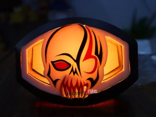 Laser Cut Acrylic Tribal Skull Cutout Template